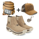 Botina adventure em Couro + Cinto CAT + Boné agro e Chaveiro de Brinde |ULTIMOS DIAS DA PROMOÇÃO |